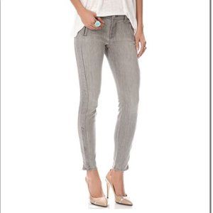 J Brand Lunar Gray Skinny Ankle Zip Jeans